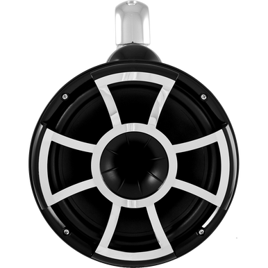 REV 10 B-FC V2 | Wet Sounds Revolution Series 10" Black Tower Speaker With TC3 Fixed Clamps For Tube Diameter 1 7/8” To 3”