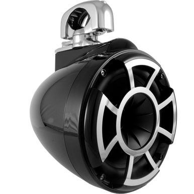 REV 8 B-SC V2 | Wet Sounds Revolution Series 8" Black Tower Speaker With TC3 Swivel Clamps For Tube Diameter 1 7/8” To 3”