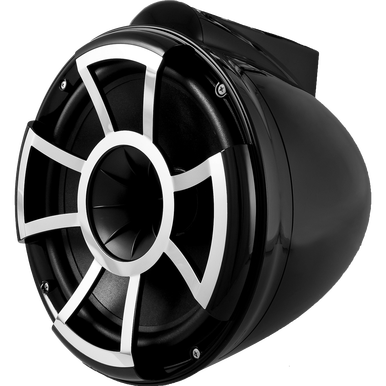 REV 10 B-X V2 | Wet Sounds Revolution Series 10" Black Tower Speaker With X Mount Kit For Surface Mounting